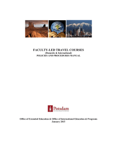 FACULTY-LED TRAVEL COURSES