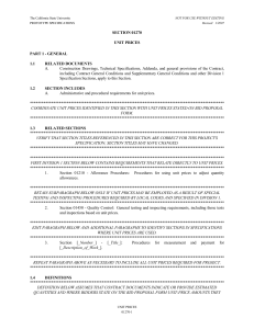 A. Construction  Drawings,  Technical  Specifications,  Addenda, ... SECTION 01270
