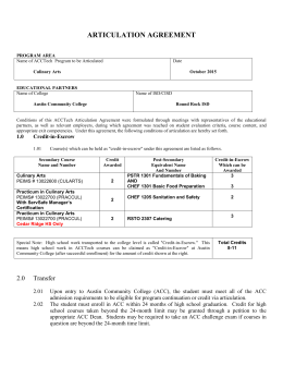 ARTICULATION AGREEMENT ACCTech Consortium