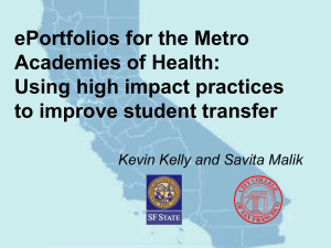 ePortfolios for the Metro Academies of Health: Using high impact practices