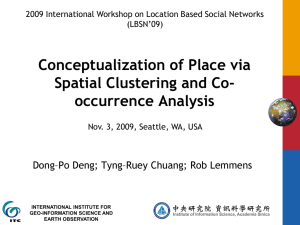 Conceptualization of Place via Spatial Clustering and Co- occurrence Analysis