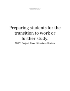 Preparing students for the transition to work or further study.