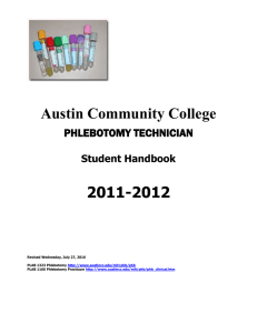 Austin Community College  2011-2012 PHLEBOTOMY TECHNICIAN