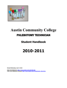 Austin Community College  2010-2011 PHLEBOTOMY TECHNICIAN