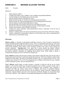 EXERCISE 8: BEDSIDE GLUCOSE TESTING