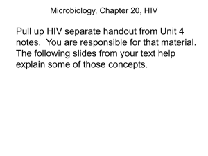 Pull up HIV separate handout from Unit 4