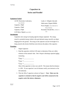 Capacitors in Series and Parallel
