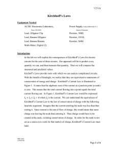 Kirchhoff’s Laws