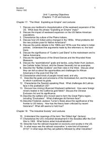 1 Unit 1 Learning Objectives Chapters 17-20 and lectures