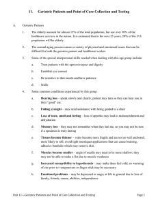 11. Geriatric Patients and Point of Care Collection and Testing