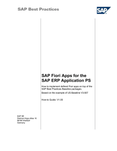 SAP Fiori Apps for the SAP ERP Application PS