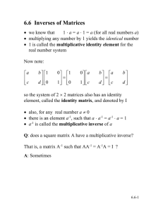 6.6  Inverses of Matrices