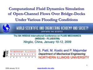 Computational Fluid Dynamics Simulation of  Open-Channel Flows Over Bridge-Decks