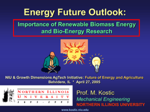Energy Future Outlook: Importance of Renewable Biomass Energy and Bio-Energy Research