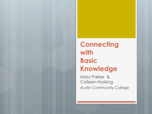 Connecting with Basic Knowledge