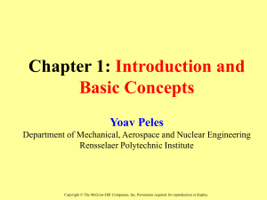 Chapter 1: Introduction and Basic Concepts Yoav Peles