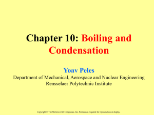 Chapter 10: Boiling and Condensation Yoav Peles