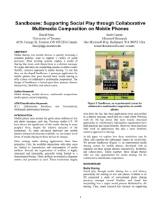 Sandboxes: Supporting Social Play through Collaborative Multimedia Composition on Mobile Phones