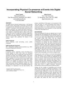 Incorporating Physical Co-presence at Events into Digital Social Networking