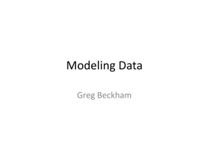 Modeling Data Greg Beckham