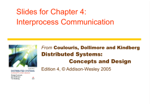 Slides for Chapter 4: Interprocess Communication Distributed Systems: Concepts and Design