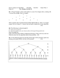 Intro to Analysis of Algorithms CSE 4081 Fall 2012 Home Work  3