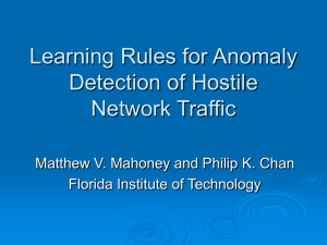 Learning Rules for Anomaly Detection of Hostile Network Traffic