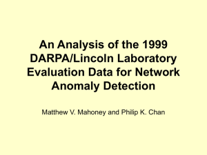 An Analysis of the 1999 DARPA/Lincoln Laboratory Evaluation Data for Network Anomaly Detection