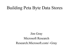 Building Peta Byte Data Stores Jim Gray Microsoft Research Research.Microsoft.com/~Gray