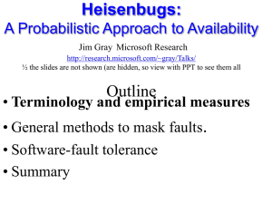 . Heisenbugs: Outline
