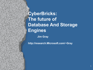 CyberBricks: The future of Database And Storage Engines