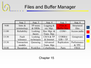 Files and Buffer Manager 