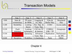 Transaction Models 