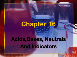 Chapter 16 Acids,Bases, Neutrals And Indicators