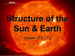 Structure of the Sun &amp; Earth Chapter 17.2, 17.3