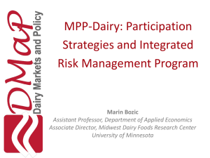 MPP-Dairy: Participation Strategies and Integrated Risk Management Program