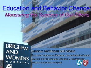 Education and Behavior Change: Measuring the Success of Our Efforts