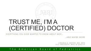 TRUST ME, I’M A (CERTIFIED) DOCTOR