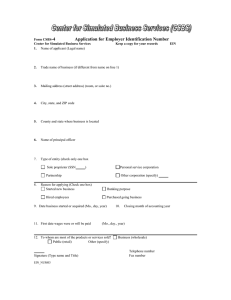 -4 Application for Employer Identification Number