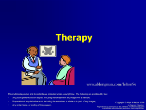 Therapy www.ablongman.com/lefton9e