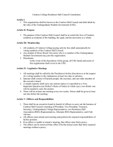 Cardozo College Residence Hall Council Constitution  Article I