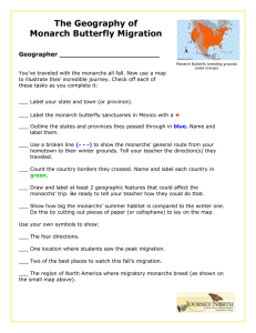 The Geography of Monarch Butterfly Migration  Geographer ________________________