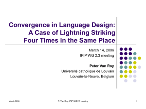 Convergence in Language Design: A Case of Lightning Striking March 14, 2006