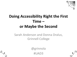 Doing Accessibility Right the First Time – or Maybe the Second