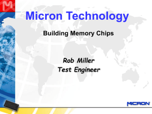 Micron Technology Building Memory Chips Rob Miller Test Engineer
