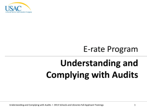 Understanding and Complying with Audits E-rate Program