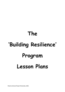 The ‘Building Resilience’ Program