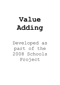 Value Adding  Developed as