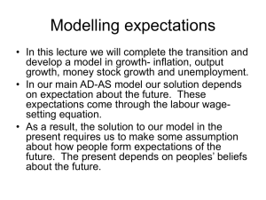 Modelling expectations