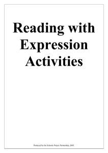 Reading with Expression Activities